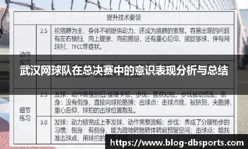 武汉网球队在总决赛中的意识表现分析与总结
